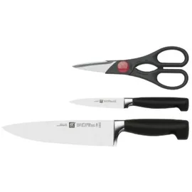 Zwilling Vier Sterne Messerset 3-tlg. Schwarz/Silber
