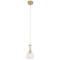 Steinhauer Pendellampe Wohnzimmerlampe Hängeleuchte Messing Glas, H 150cm