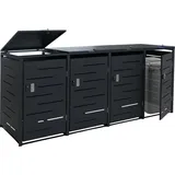 MCW Mülltonnenverkleidung E83b 265 x 117 x 80 cm grau