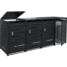 MCW Mülltonnenverkleidung E83b 265 x 117 x 80 cm grau