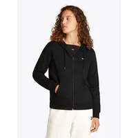 Tommy Jeans Sweatjacke »TJW REG S FLAG ZIP THRU«, Gr. M (38), Black, - M