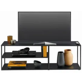 CARRYHOME Tv-Element, Schwarz, Metall, 1 Fächer, 140x45x35 cm, Wohnzimmer, TV Möbel, TV-Elemente