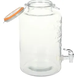 vidaXL Wasserspender XXL mit Zapfhahn Transparent 8 L Glas