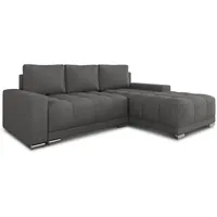 Ecksofa Pavo mit Schlaffunktion und Bettkasten - Big Sofa, Couch, Couchgarnitur, Eckcouch, Ecke, Sofagarnitur - Ottomane Universal (Graphit (Sawana 05))