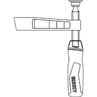 Bessey Unterteil kpl. TGK m. 2K-Griff (Auslad. 120 mm)