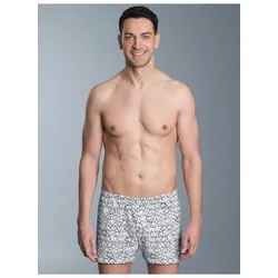Boxershorts TRIGEMA "TRIGEMA Boxer-Shorts mit freundlichem Smiley-Muster", Herren, Gr. XXL, weiß, 100% Baumwolle, Unterhosen