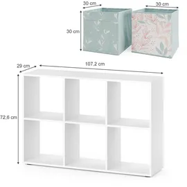Vicco Raumteiler 72,6 x 108 x 29 cm Weiß