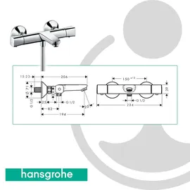 Hansgrohe Ecostat Universal Thermostat-Wannenbatterie (13123000)