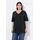Ulla Popken Damen große Größen Übergrößen Plus Size T-Shirt, V-Ausschnitt, Relaxed, Halbarm schwarz 58+ 515283100-58+ - 58-60
