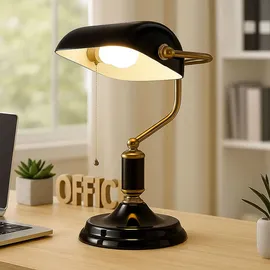 GLOBO Bankerlampe Gold