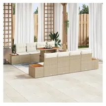 vidaXL Garten Essgruppe 9-tlg. Beige