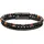 Bruno Banani Lederarmband mit Tigerauge braun-schwarz 21cm