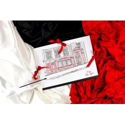 Clairefontaine 5x Moulin Rouge, Zeichenmappe 28x38 cm, Verschluss mit Bändern - 812441C