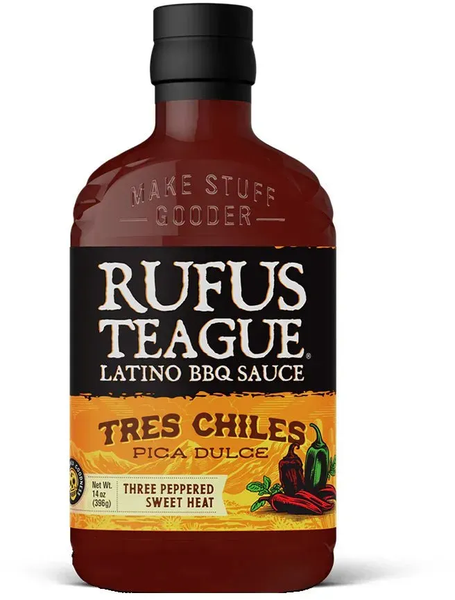 Rufus Teague Latino BBQ Sauce Tres Chiles Pica Dulce (396 Gramm)