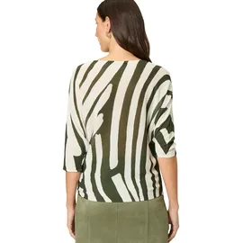 Zero Oversized-Strickpullover mit Print Patch khakicream, | 40