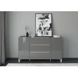 Set One by Musterring Reno 182 x 106 x 42 cm Anthrazit matt lack / Glas anthrazit glanz