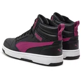 Puma Rebound V6 Mid WTR Jr Sneaker, Black-Magenta Gleam White, 38