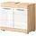 inn.furn Waschbeckenunterschrank weiß Hochglanz Eiche 60 cm Mambo