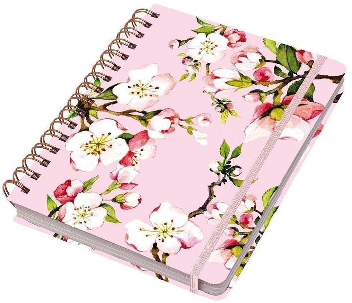 Ringbuch Hardcover Kirschblüte Rosa,