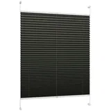DécoProfi Plissee Plissee Klemmfix ohne Bohren, blickdicht, ohne Bohren, verspannt, Klemmfix, Stufenlos verstellbar schwarz 115 cm x 130 cm