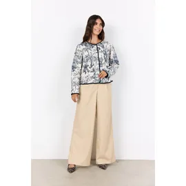 Soyaconcept "SC-CARLI 3", XL, navy combi, Web, Obermaterial: 100% Viskose, gemustert, hüftlang, Rundhals, Jacken Kurzjacke