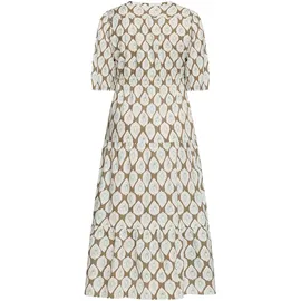 Cartoon Druckkleid Midi Blau/Grün 36