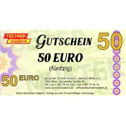 Technik-modern Gutschein 50 Euro