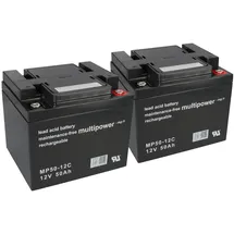 Multipower Blei Akku 2x 12V 50Ah 2 St.