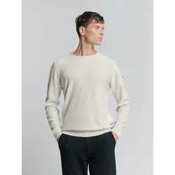 Rundhalspullover NO EXCESS "No Excess Pullover mit Rundhalsausschnitt", Herren, Gr. XXXL, grau (stone), 100% baumwolle, Pullover