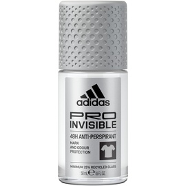 adidas Pro Invisible Anti-Transpirant Roll-On für ihn, 48 Stunden Trockenschutz und langanhaltende Frische, 50 ml