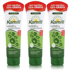 Kamill Hautcreme Kamill Hand & Nagelcreme Classic 133 ml – mit natürlicher Kamille (3er
