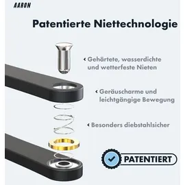 Aaron Premium Pro Faltschloss 110 cm Schwarz Faltschloss