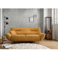 3-Sitzer INOSIGN "Drago" Sofas Gr. B/H/T: 205cm x 81cm x 90cm, Microfaser, 3-Sitzer, goldfarben (gold) frei im Raum stellbar, versch. Stoffe, 3-, 2-Sitzer & Sessel verfügbar