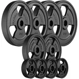 Marbo Sport Tri-Grip gummierte Hantelscheiben Set 29 kg schwarz