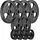 Marbo Sport Tri-Grip gummierte Hantelscheiben Set 29 kg schwarz