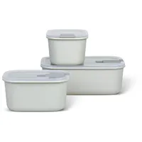 Mepal Frischhaltedose rechteckig weiß 19,9 x 14,1 x 14,2 cm 2 x 0,45 l + 1 l 3-teiliges Set