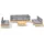 vidaXL Lounge-Set 8-tlg. braun/grau inkl. Kissen