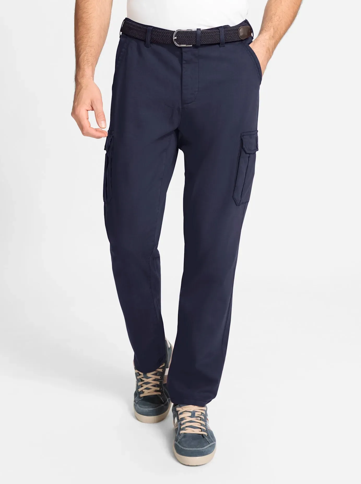 Cargohose CATAMARAN, Herren, Gr. 58, Normalgrößen, blau (marine), 98% Baumwolle, 2% Elasthan, unifarben, Hosen Cargohose