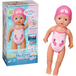 Baby Born Babypuppe My First Swim Girl, 30 cm, schwimmt Kraul und Schmetterling rosa