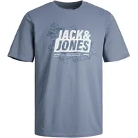 JACK & JONES - T-Shirt JCOMAP Summer Logo in Flint stone, Gr.164,