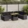 vidaXL Garten-Lounge-Set 9-tlg. schwarz