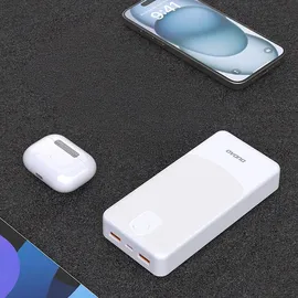 DUDAO K10Pro Powerbank 2 4 A 20000 mAh 2 x USB-A - Weiß