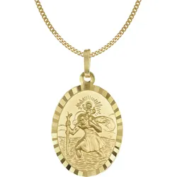 Acalee 50-1022 Halskette mit Christophorus Anhänger Gold 333/8K Schmuckset, 42 cm