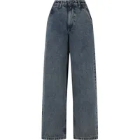 URBAN CLASSICS Ladies Tapered Baggy Jeans Dirty Washed, 36 - 36