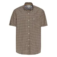 CAMEL ACTIVE Kurzarmhemd, kariert, mit Button-Down-Kragen, blau