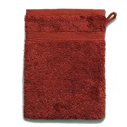grace grand spa Waschhandschuh Avantgarde mit breiter Webbordüre rot 