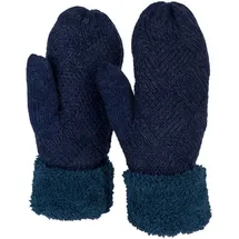 Stylebreaker Fäustlinge Strickhandschuhe Dunkelblau Einheitsgröße