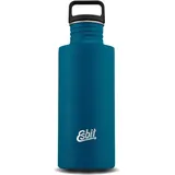 Esbit Trinkflasche Sculptor - Edelstahl Trinkflasche mit praktischem Loop Verschluss - 750 ml in Blau