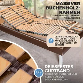 Coemo Ergo KF 7 Zonen Lattenrost Kopf- und Fußteil verstellbar 80 x 200 cm