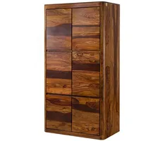 Massivmoebel24 Kleiderschrank Sheesham 105x60x200 walnuss gewachst TORONTO #265)